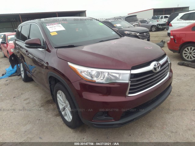 TOYOTA HIGHLANDER 2016 5tdbkrfh6gs247910