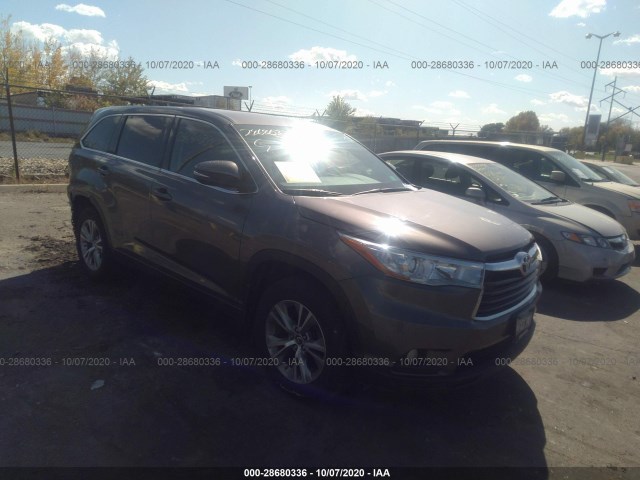 TOYOTA HIGHLANDER 2016 5tdbkrfh6gs341432