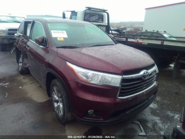 TOYOTA HIGHLANDER 2016 5tdbkrfh6gs350941