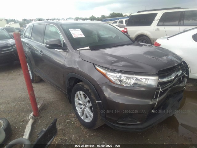 TOYOTA HIGHLANDER 2016 5tdbkrfh7gs317656