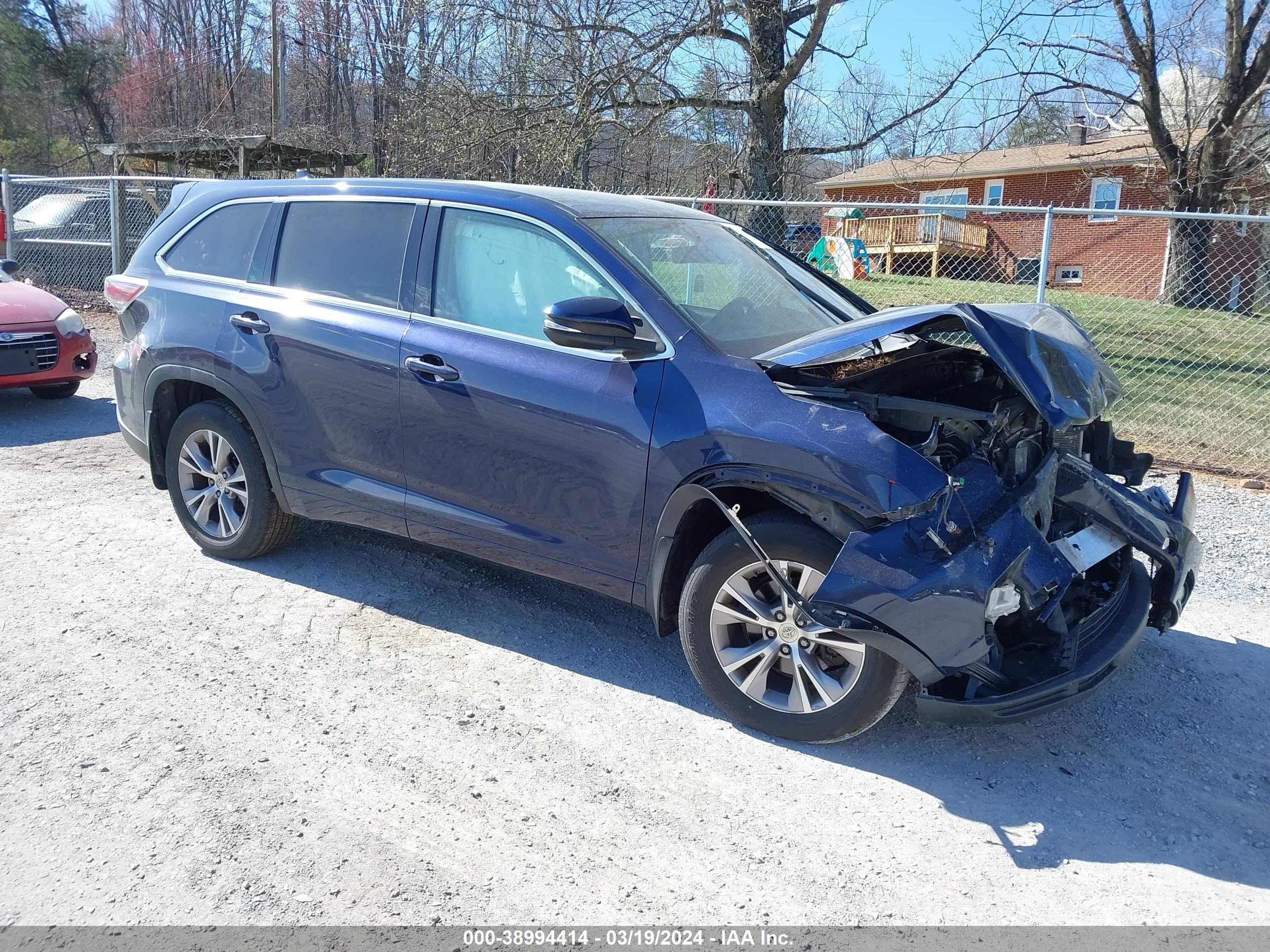 TOYOTA HIGHLANDER 2015 5tdbkrfh8fs133017