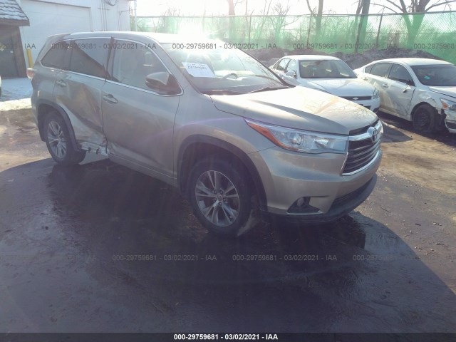 TOYOTA HIGHLANDER 2015 5tdbkrfhxfs095998