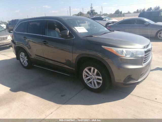 TOYOTA HIGHLANDER 2015 5tdbkrfhxfs121614