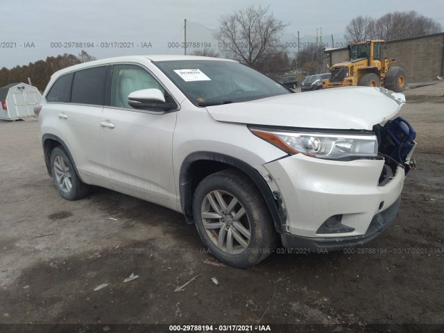 TOYOTA HIGHLANDER 2015 5tdbkrfhxfs170814