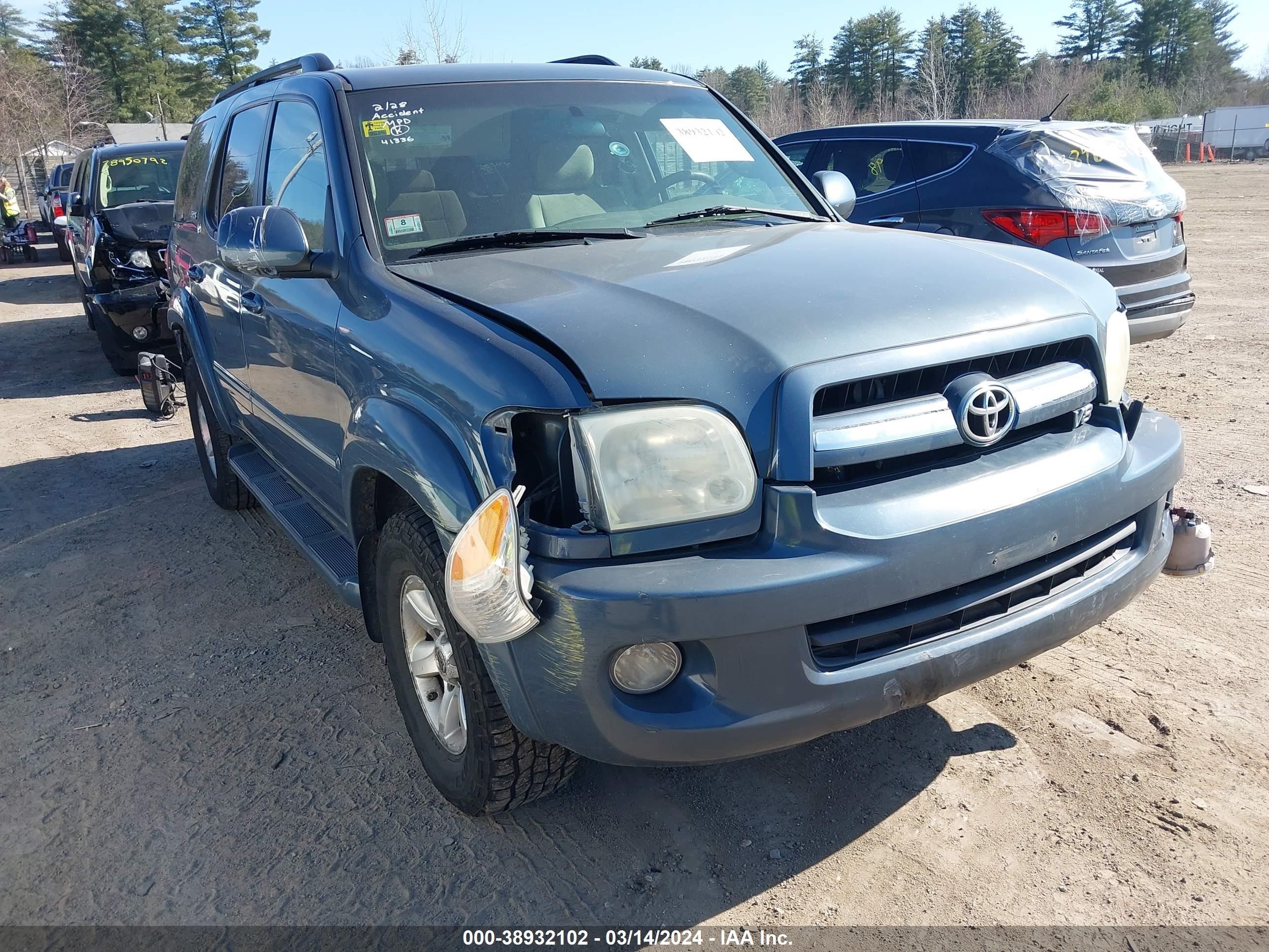 TOYOTA SEQUOIA 2005 5tdbt44a85s252030