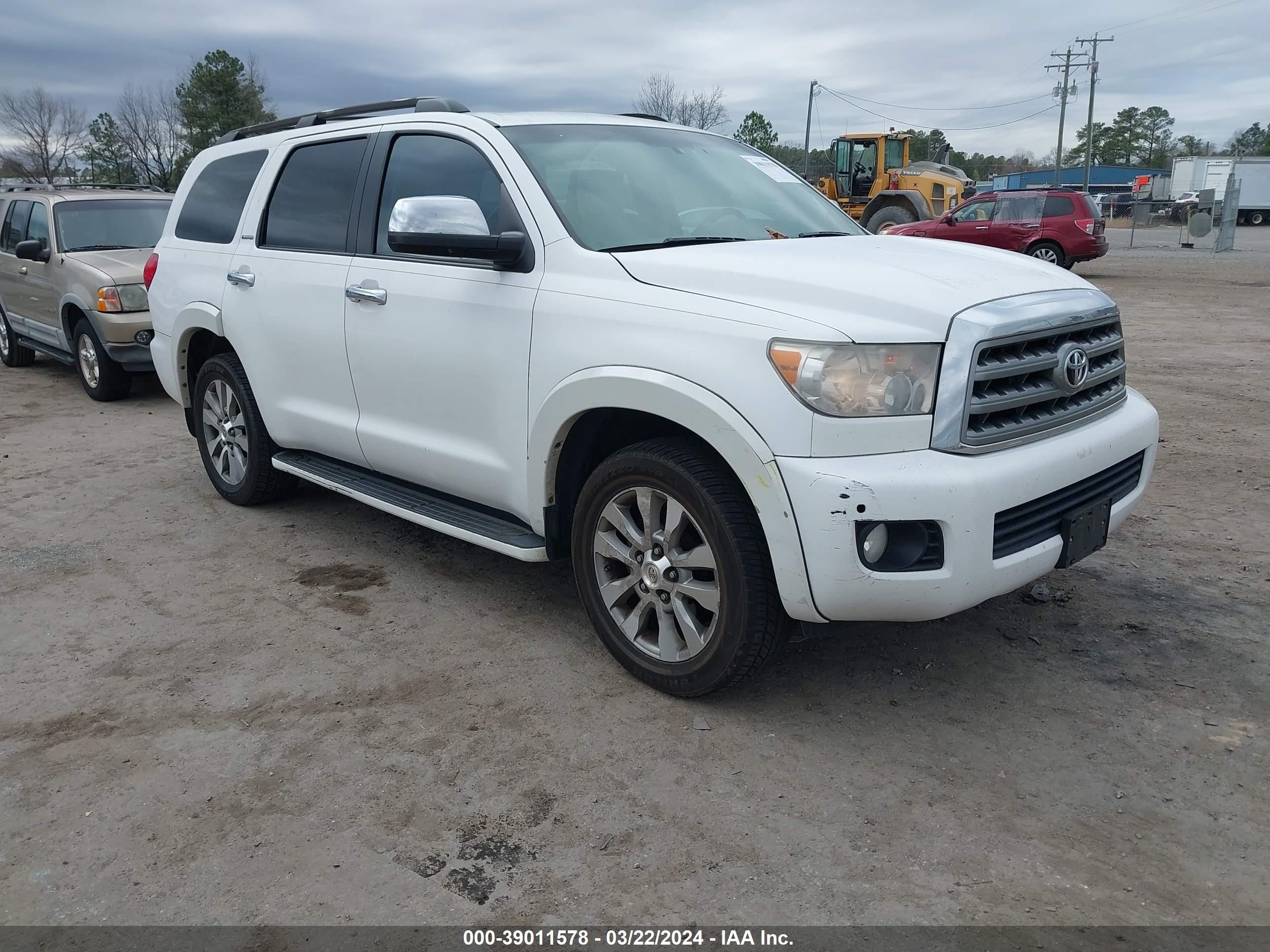 TOYOTA SEQUOIA 2008 5tdby68a38s016493