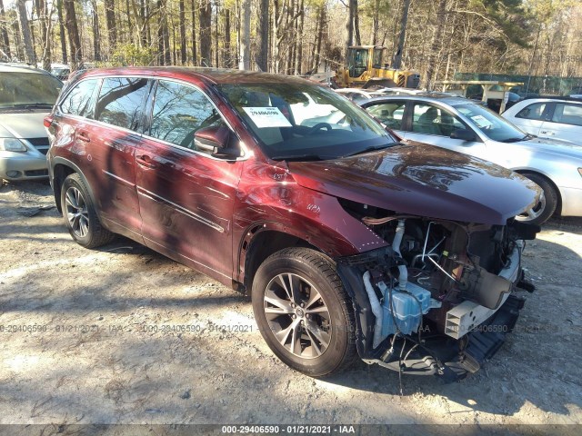 TOYOTA HIGHLANDER 2017 5tdbzrfh6hs368000