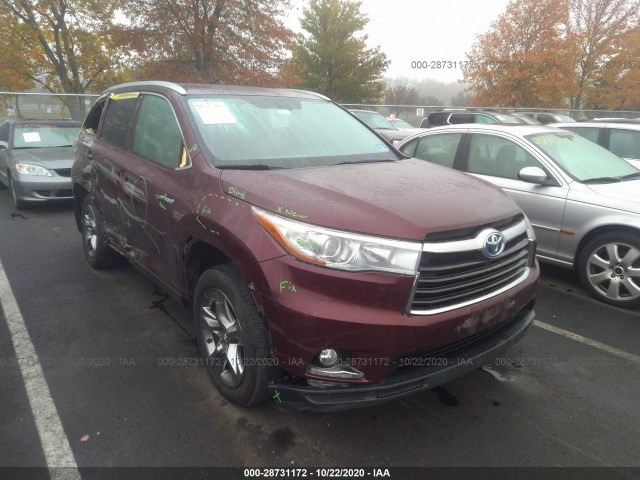 TOYOTA HIGHLANDER HYBRID 2015 5tddcrfh9fs012776