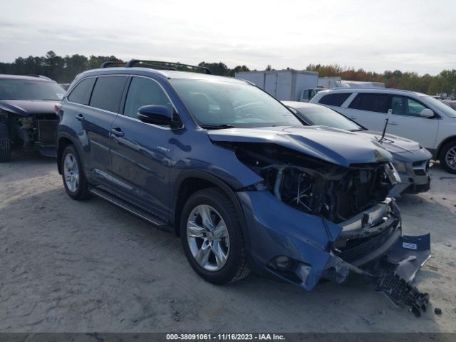 TOYOTA HIGHLANDER HYBRID 2015 5tddcrfhxfs011720