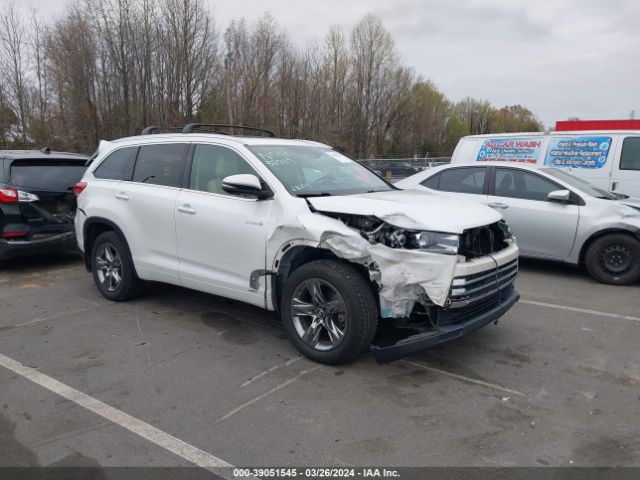 TOYOTA HIGHLANDER HYBRID 2017 5tddgrfhxhs020764