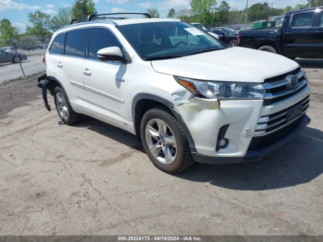 TOYOTA HIGHLANDER HYBRID 2019 5tddgrfhxks061533