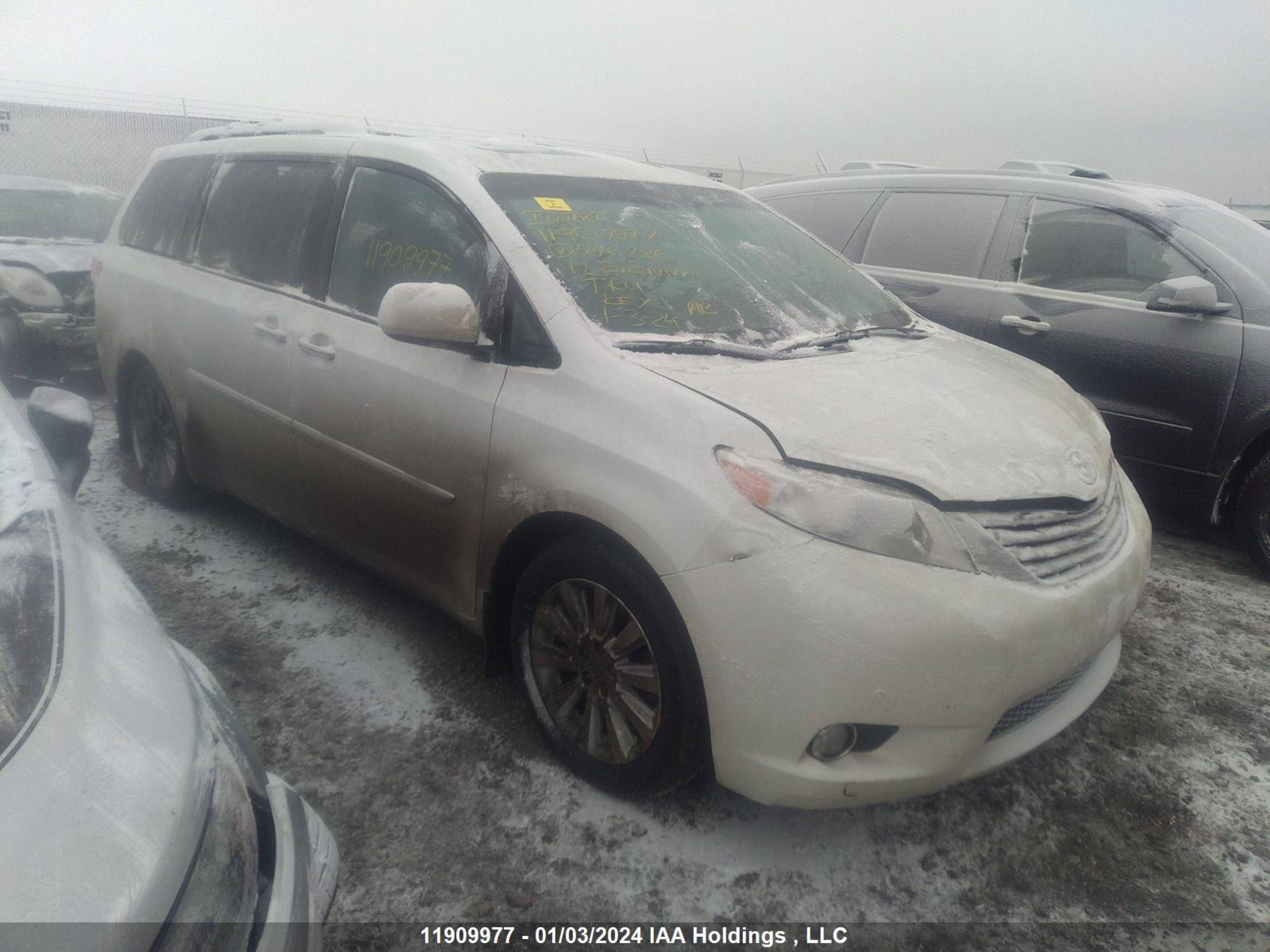 TOYOTA SIENNA 2012 5tddk3dc8cs046226