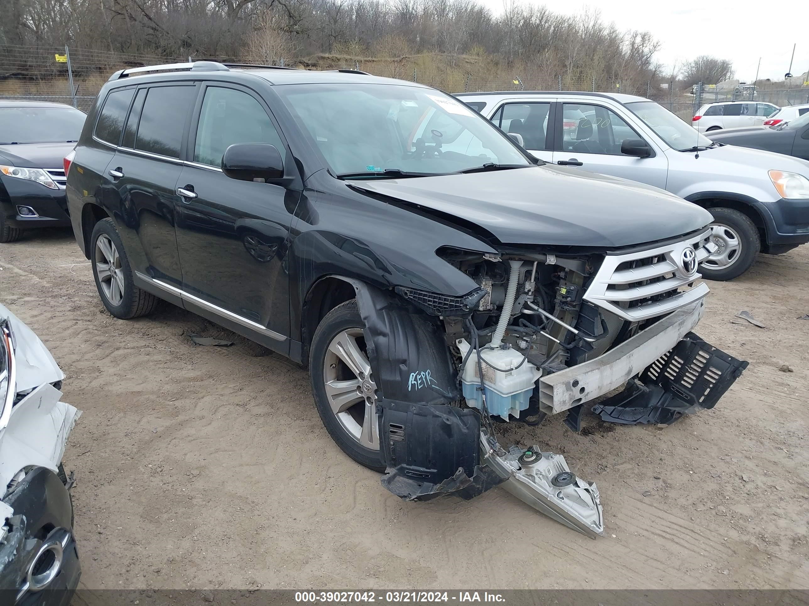 TOYOTA HIGHLANDER 2013 5tddk3eh0ds188971