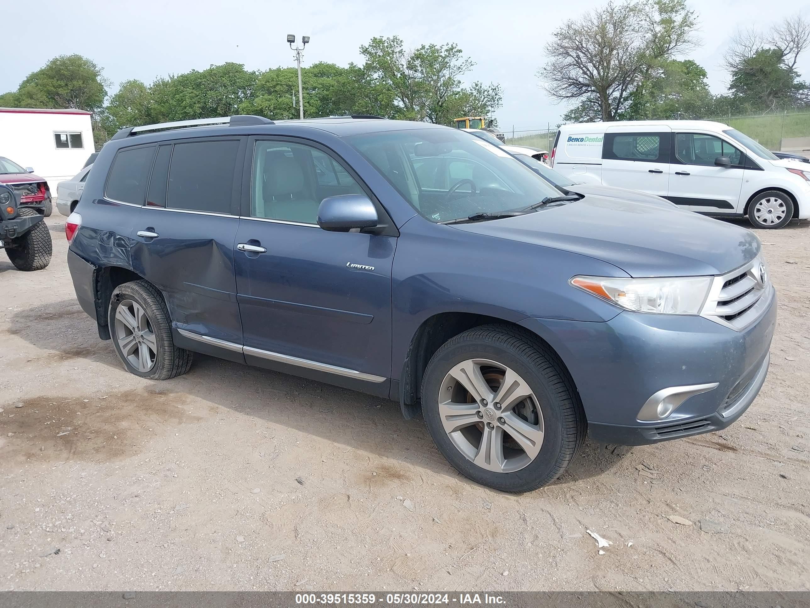 TOYOTA HIGHLANDER 2012 5tddk3eh3cs126995