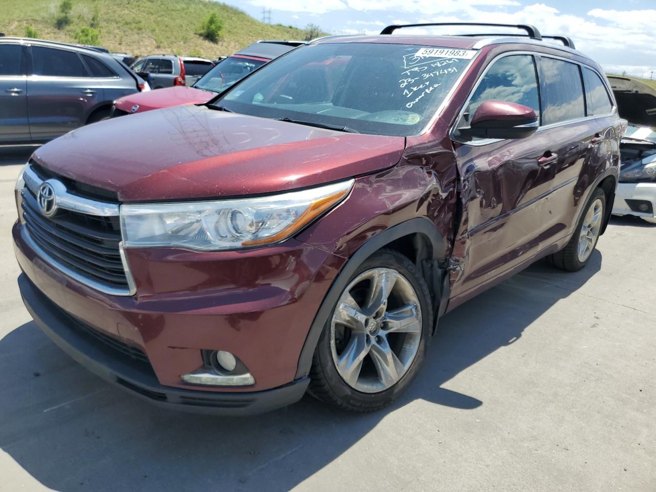 TOYOTA HIGHLANDER 2014 5tddkrfh6es036227