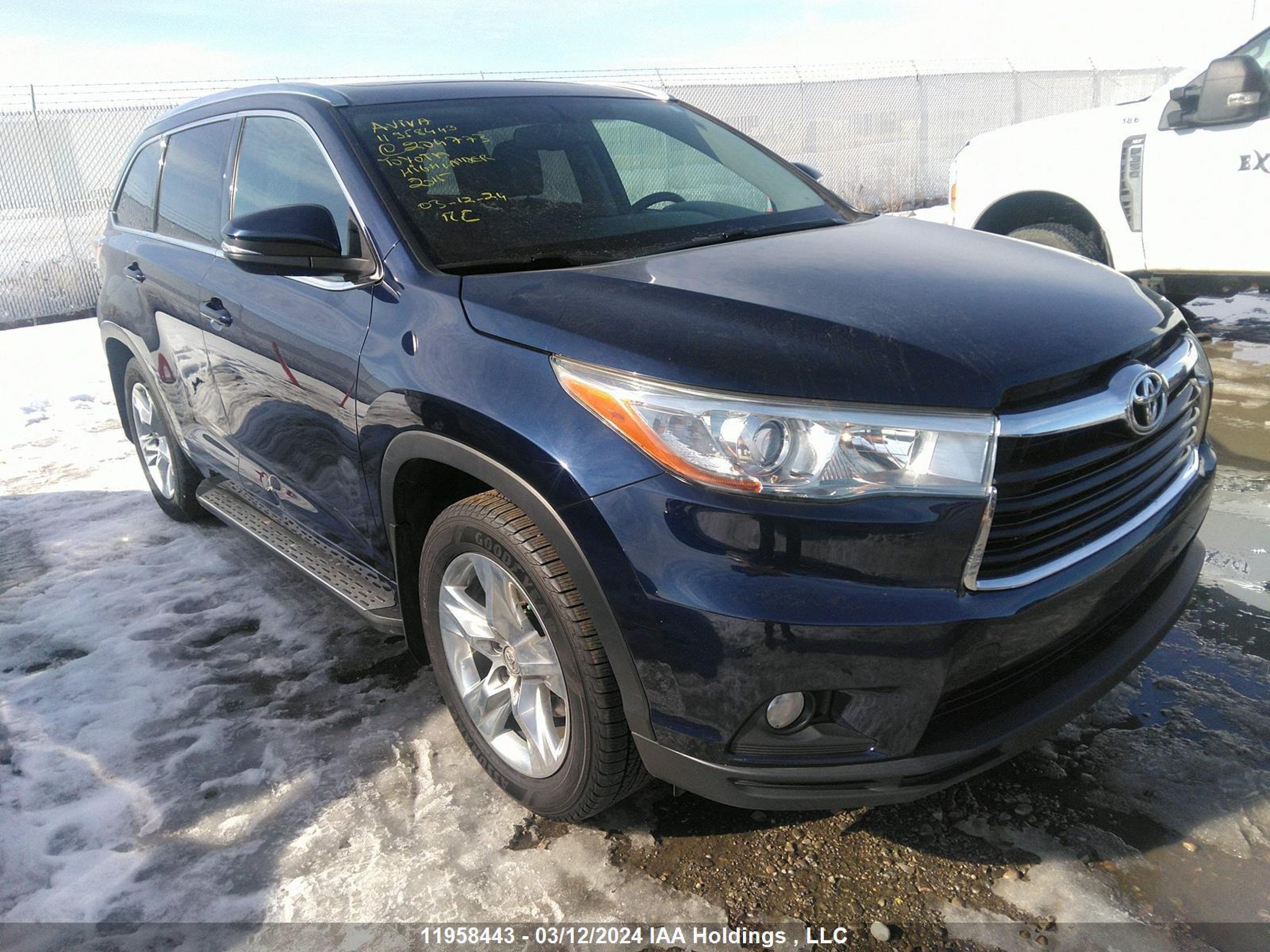 TOYOTA HIGHLANDER 2015 5tddkrfh6fs204773