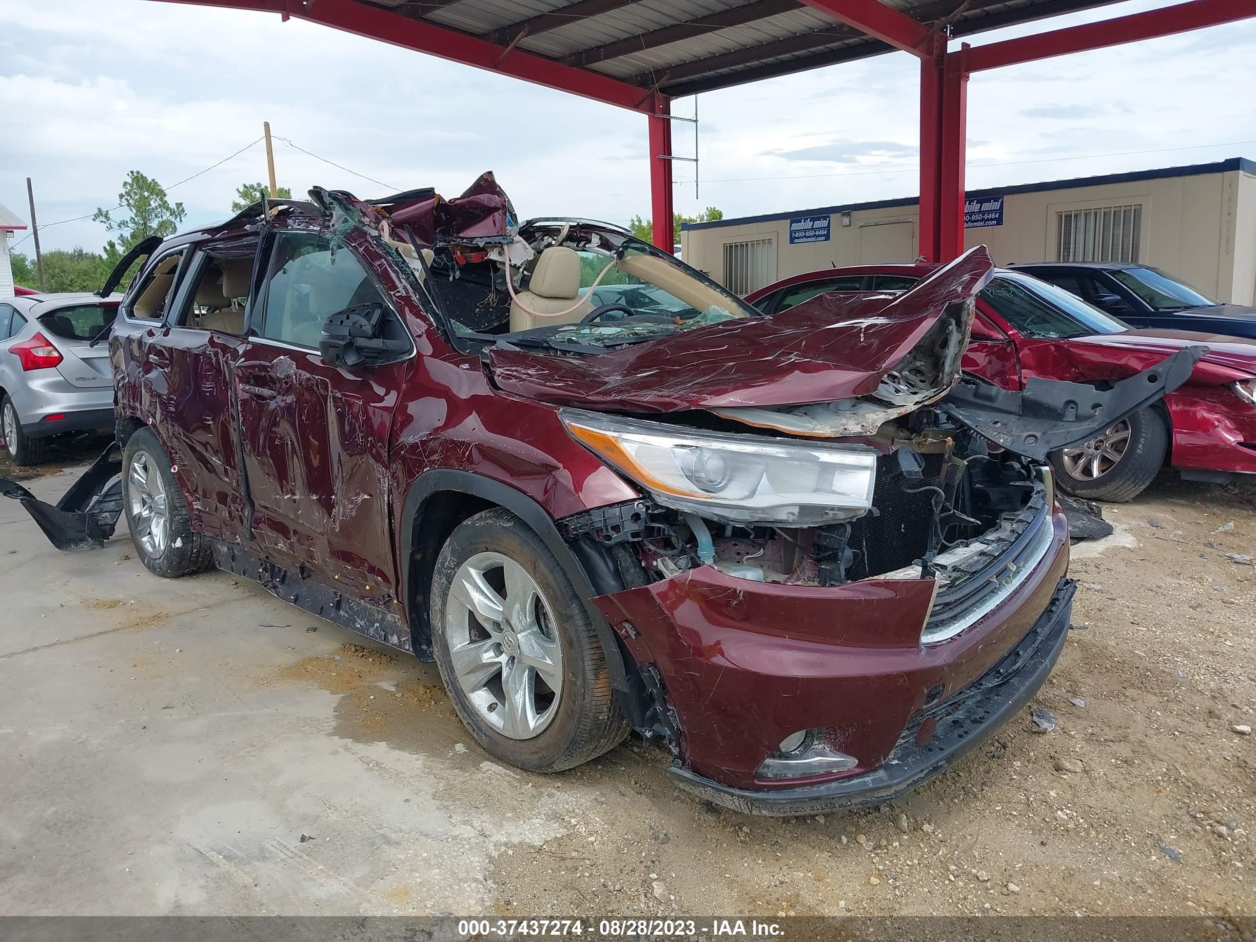 TOYOTA HIGHLANDER 2014 5tddkrfh8es006999