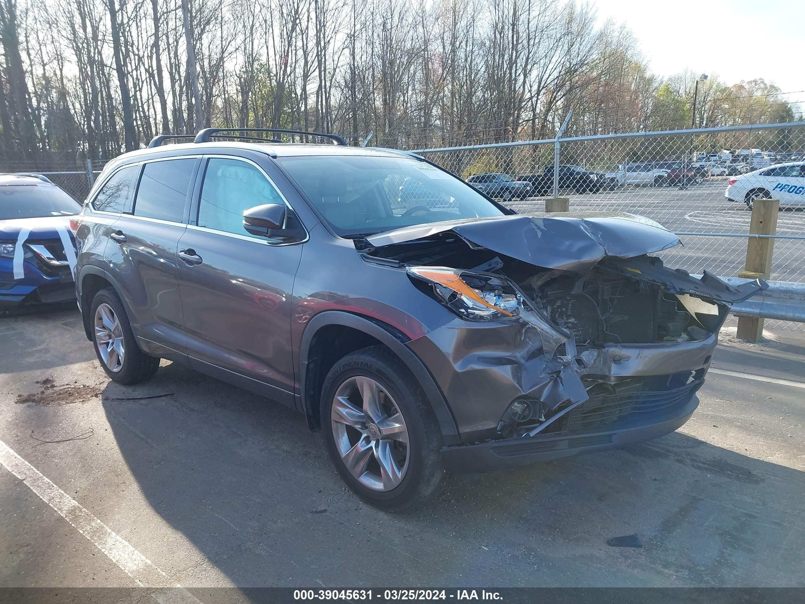 TOYOTA HIGHLANDER 2014 5tddkrfh8es013435