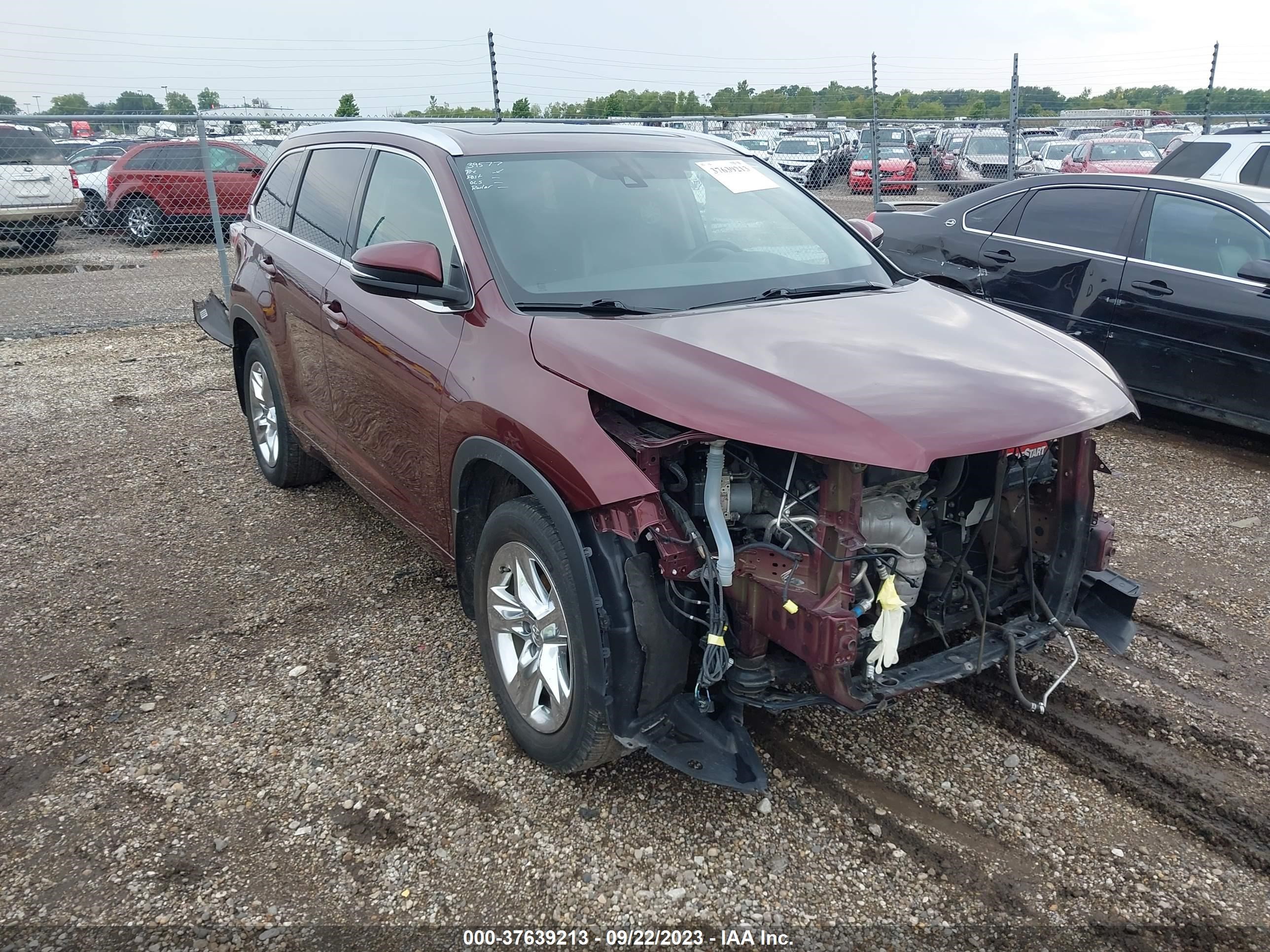 TOYOTA HIGHLANDER 2015 5tddkrfh8fs119868