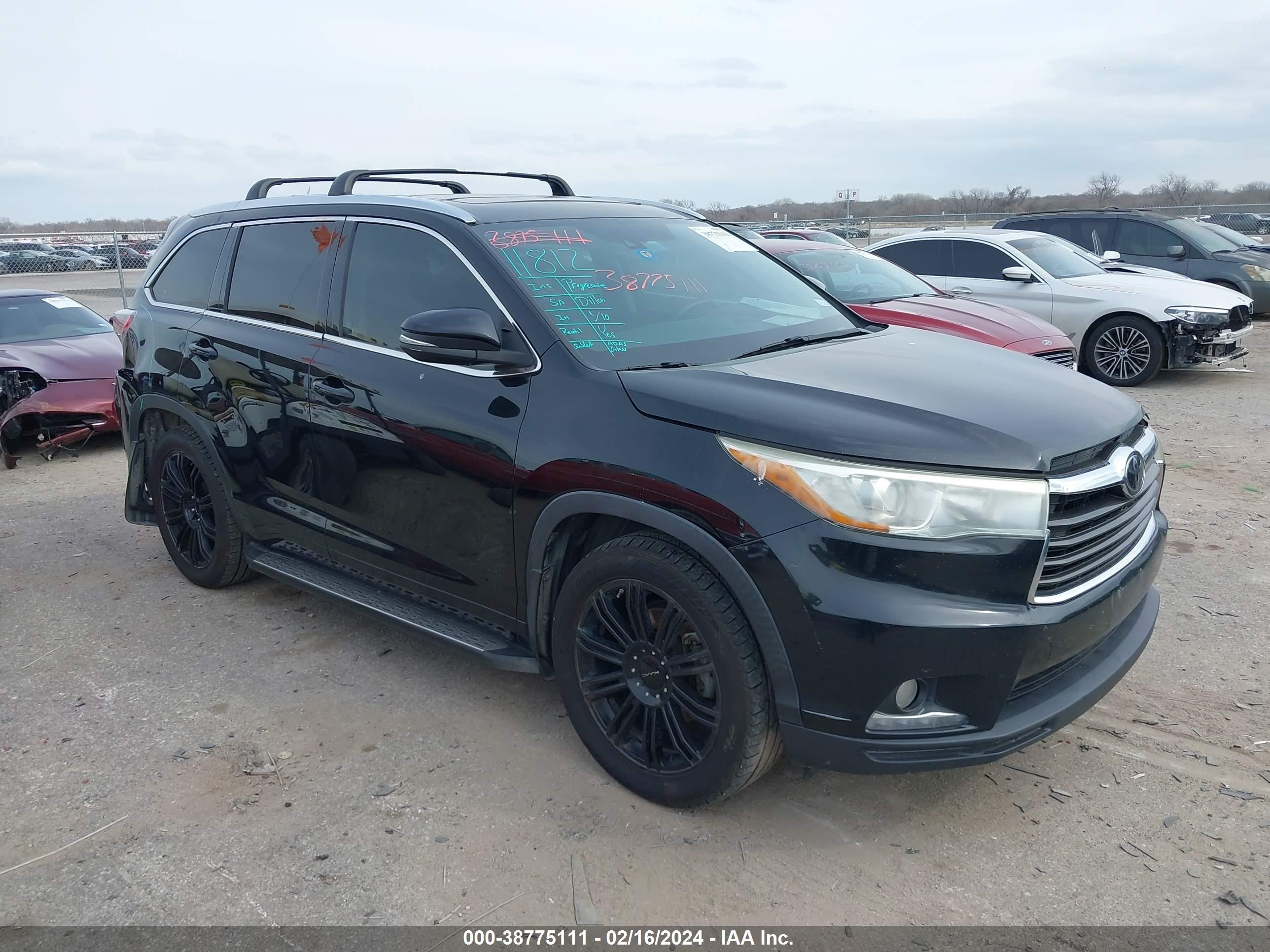 TOYOTA HIGHLANDER 2015 5tddkrfh9fs073712