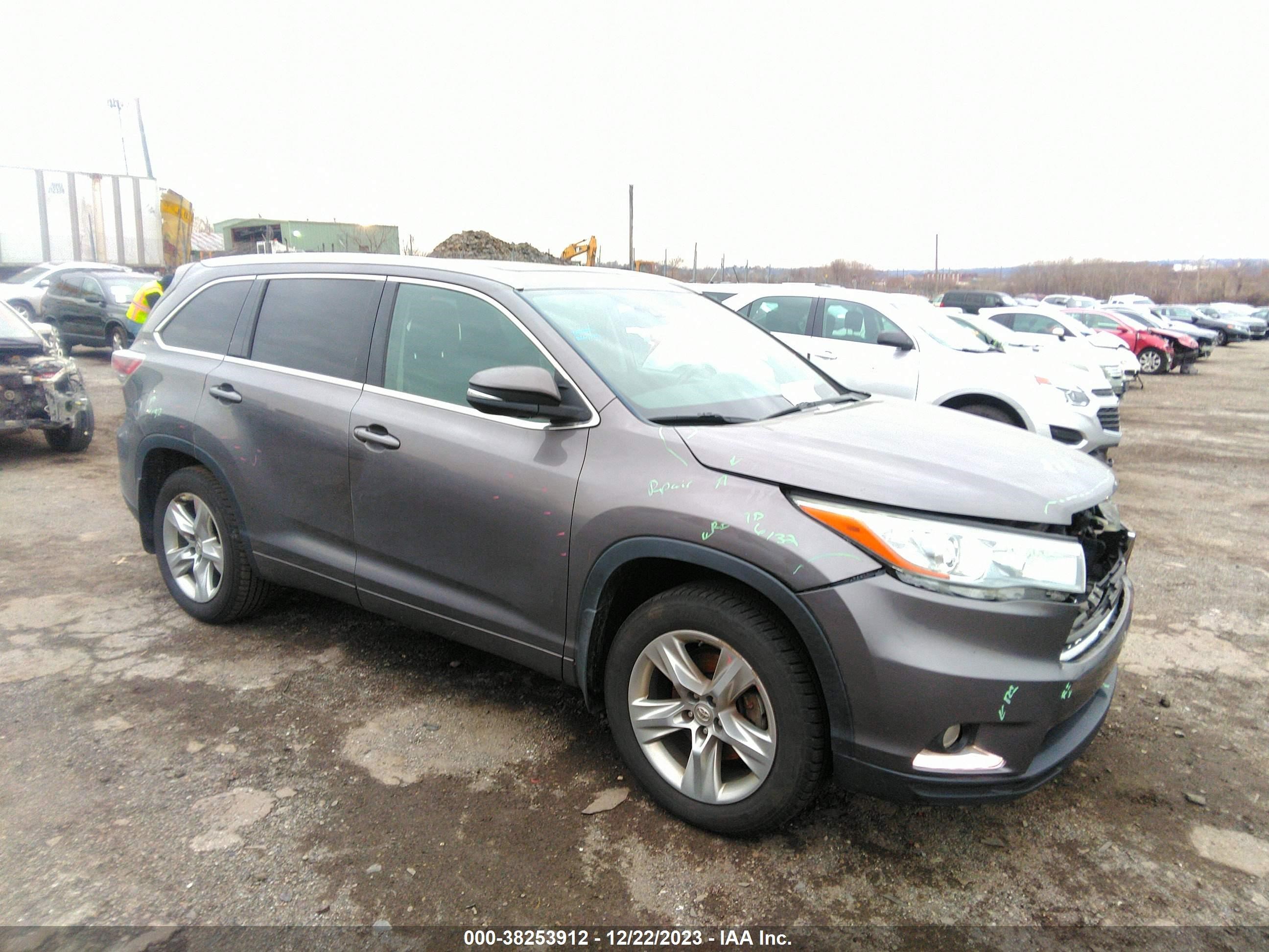 TOYOTA HIGHLANDER 2015 5tddkrfh9fs103727