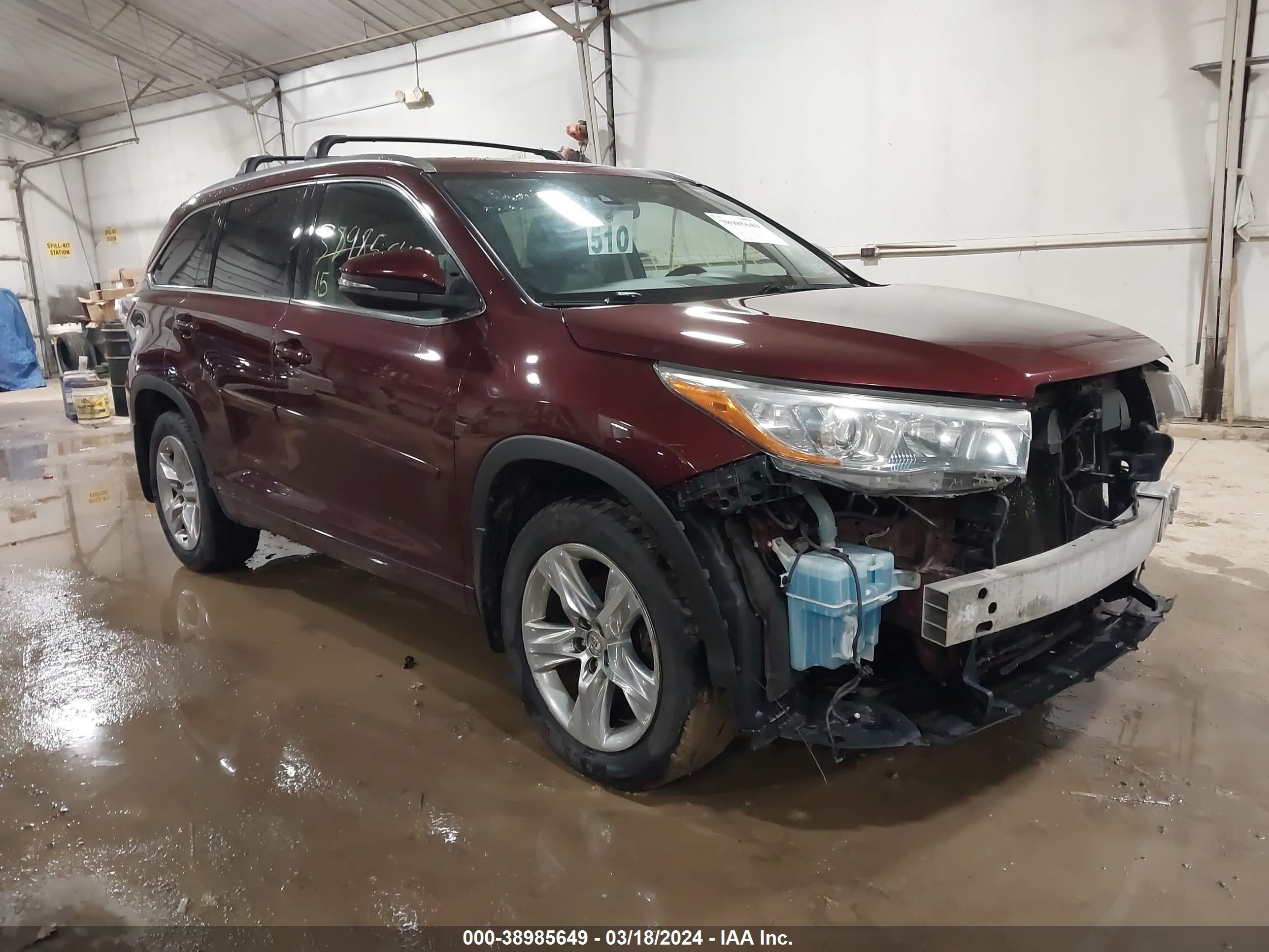 TOYOTA HIGHLANDER 2015 5tddkrfh9fs117045