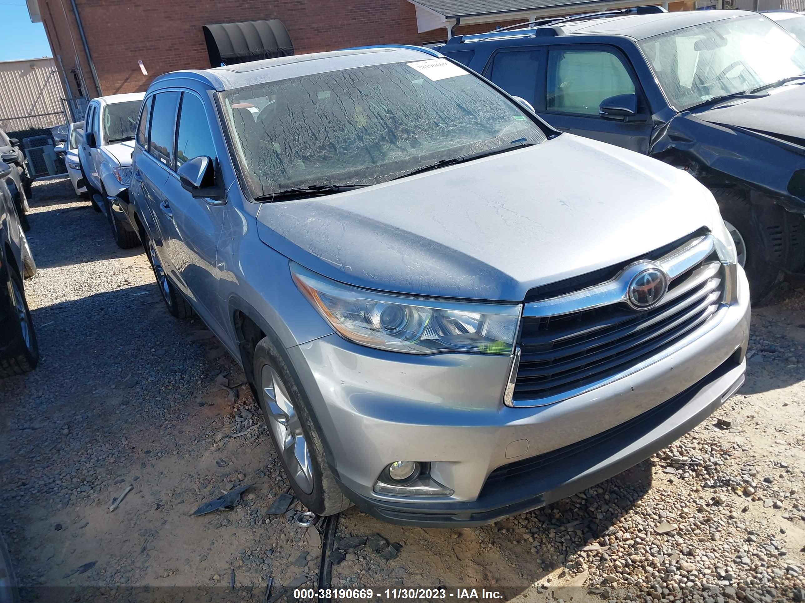 TOYOTA HIGHLANDER 2014 5tddkrfhxes018586