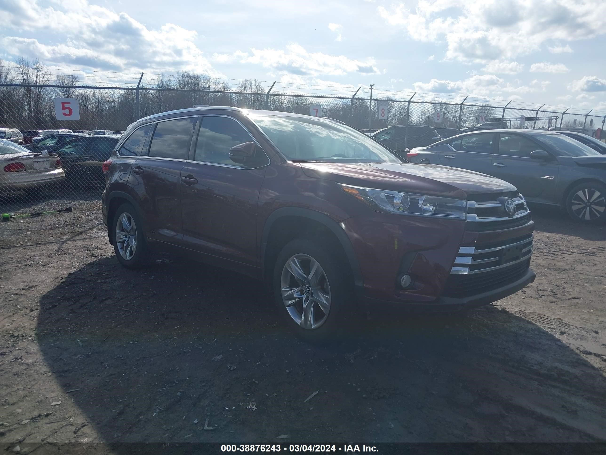 TOYOTA HIGHLANDER 2017 5tddzrfh4hs384849