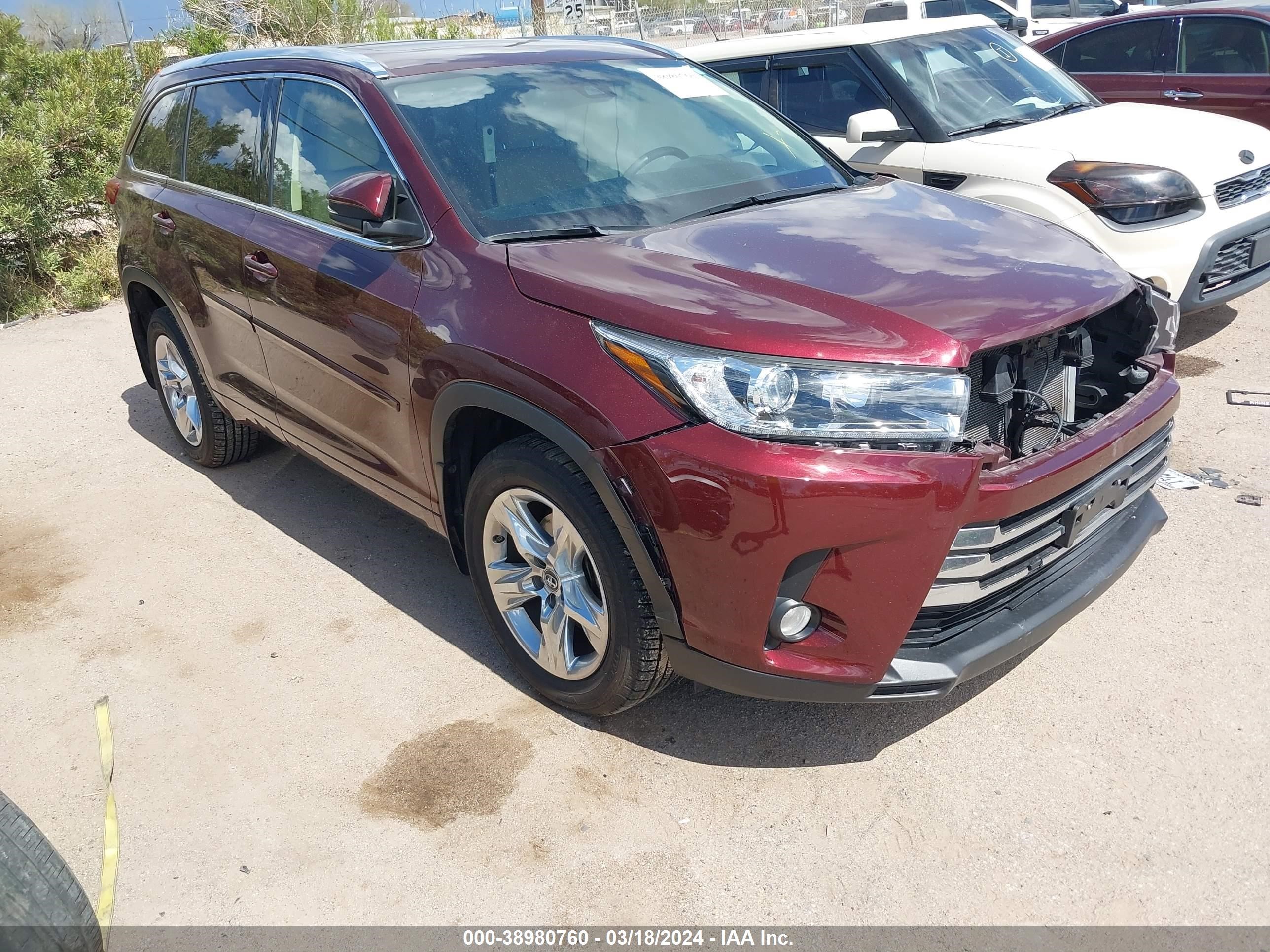 TOYOTA HIGHLANDER 2018 5tddzrfh7js823788