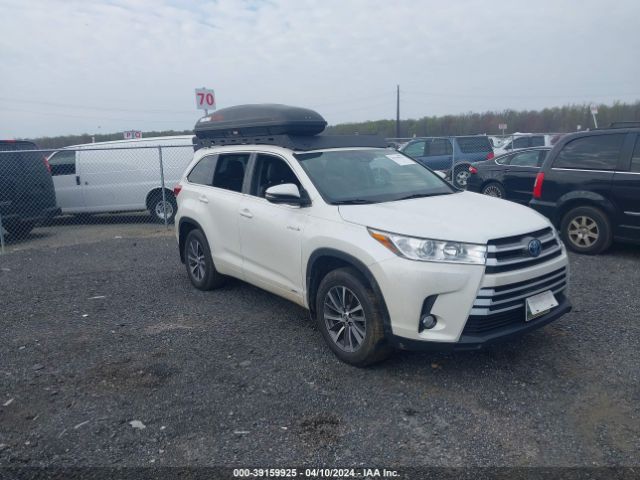 TOYOTA HIGHLANDER HYBRID 2017 5tdjgrfhxhs023344