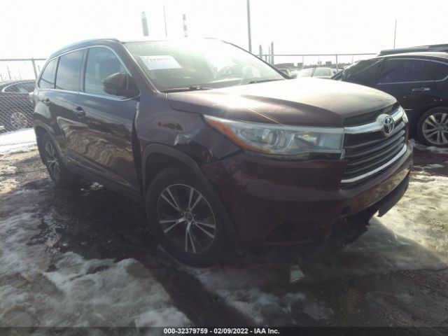 TOYOTA HIGHLANDER 2016 5tdjkrfh3gs291388