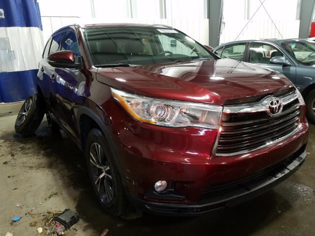 TOYOTA HIGHLANDER 2016 5tdjkrfh5gs309857