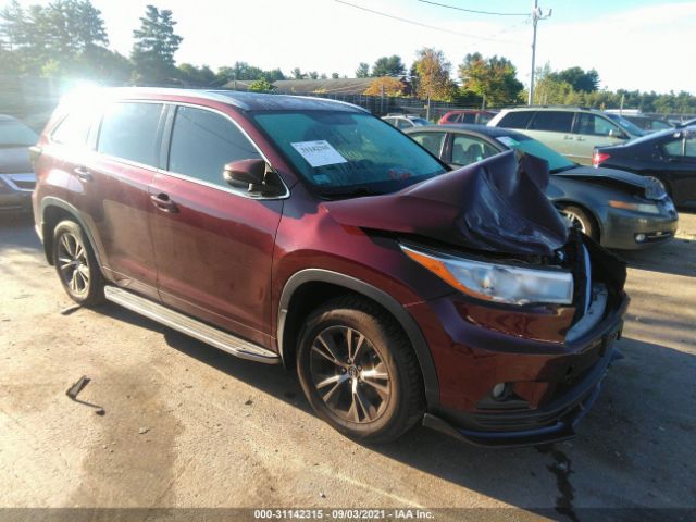 TOYOTA HIGHLANDER 2016 5tdjkrfh7gs260001