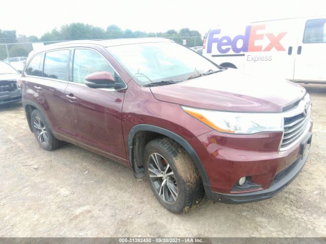 TOYOTA HIGHLANDER 2016 5tdjkrfh7gs308404