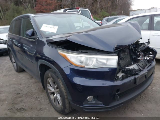 TOYOTA HIGHLANDER 2015 5tdjkrfhxfs090988