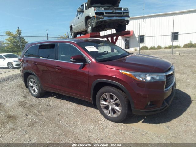 TOYOTA HIGHLANDER 2015 5tdjkrfhxfs148582