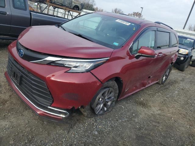 TOYOTA SIENNA XLE 2021 5tdjrkec7ms006437