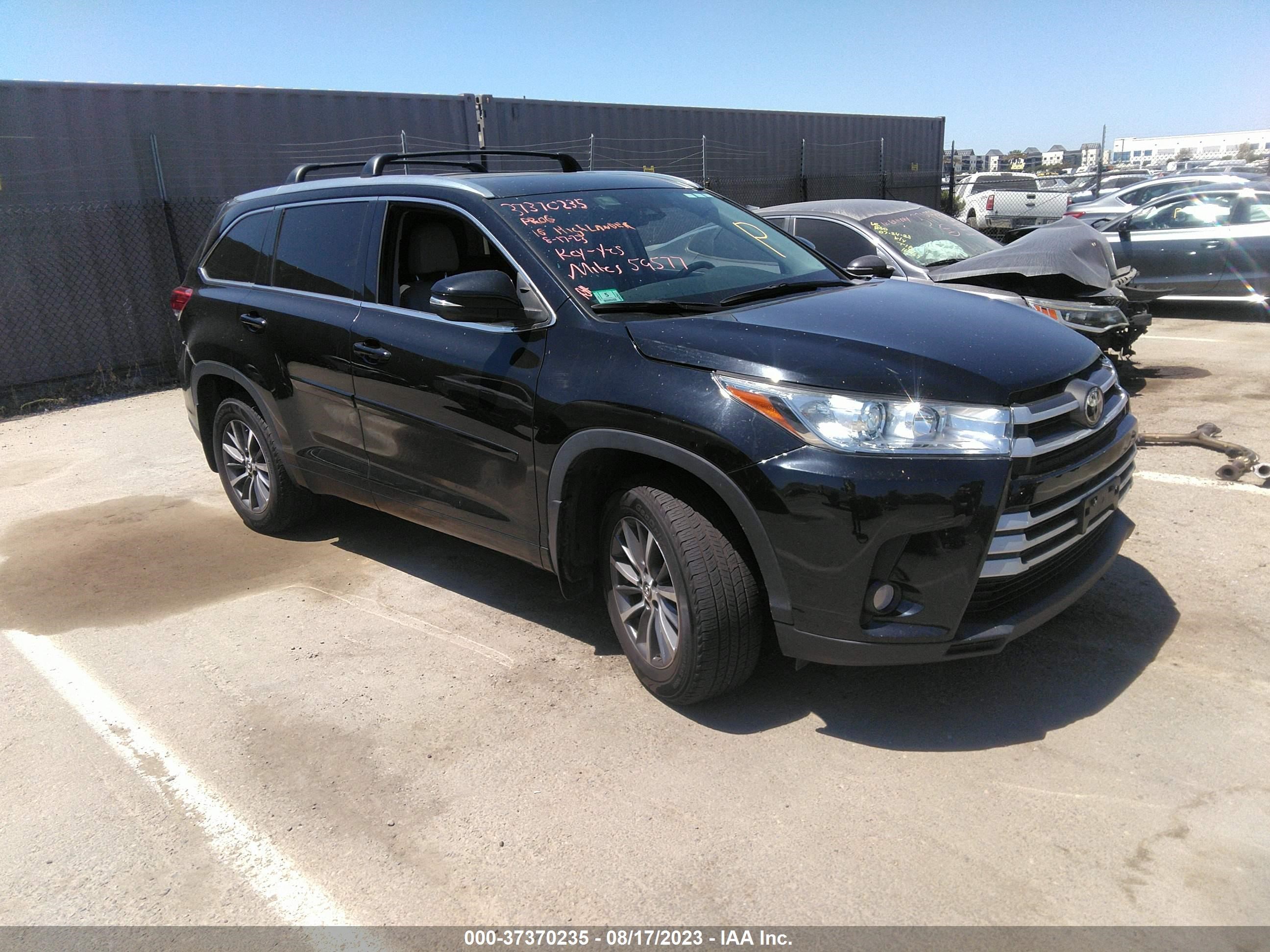 TOYOTA HIGHLANDER 2018 5tdjzrfh1js545506