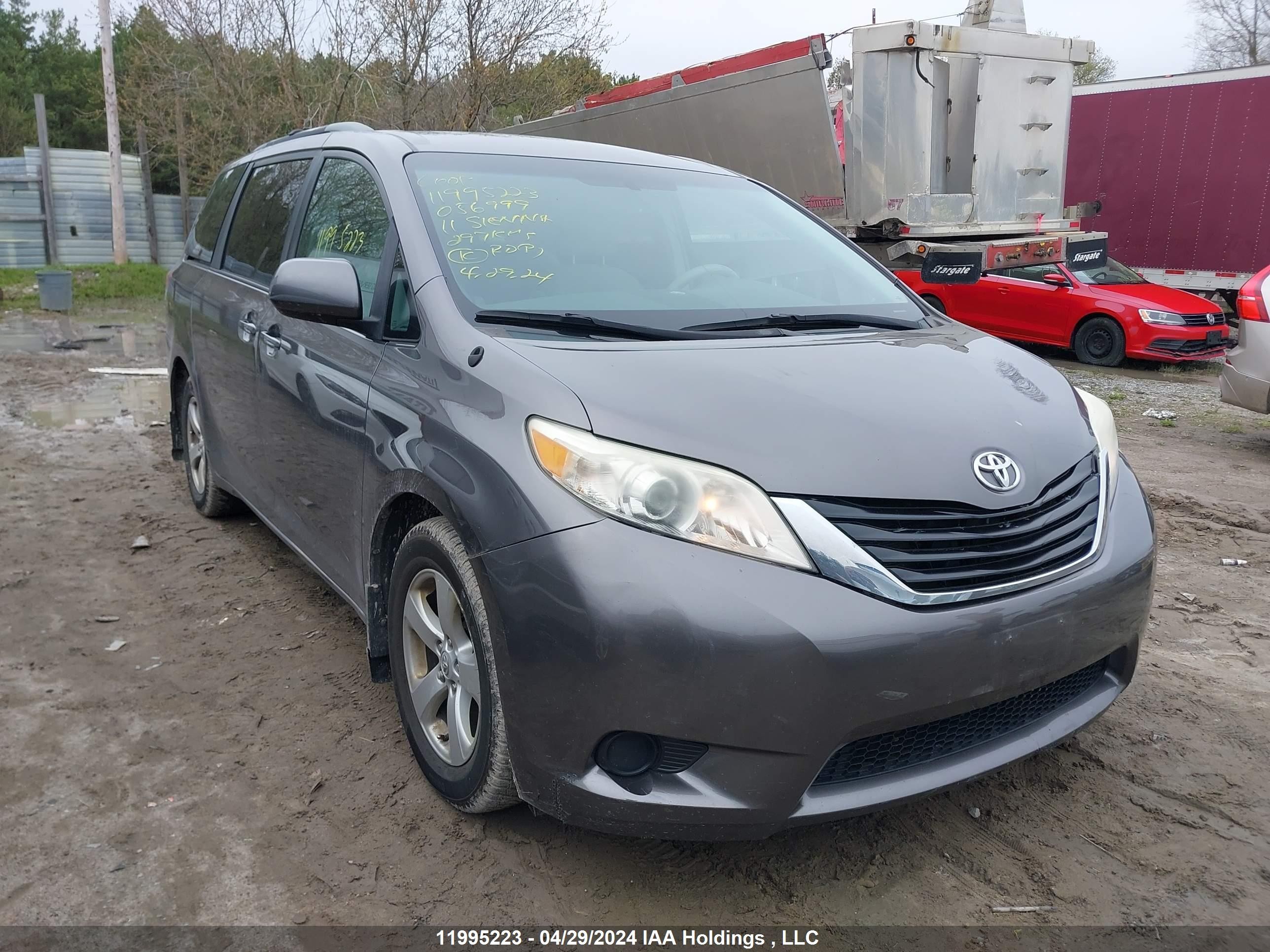 TOYOTA SIENNA 2011 5tdkk3dc6bs056999