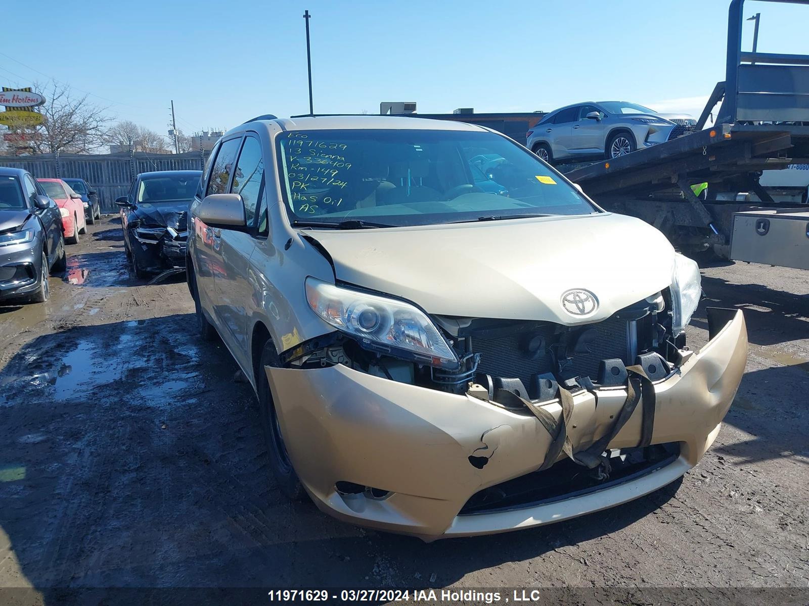 TOYOTA SIENNA 2013 5tdkk3dc8ds336409