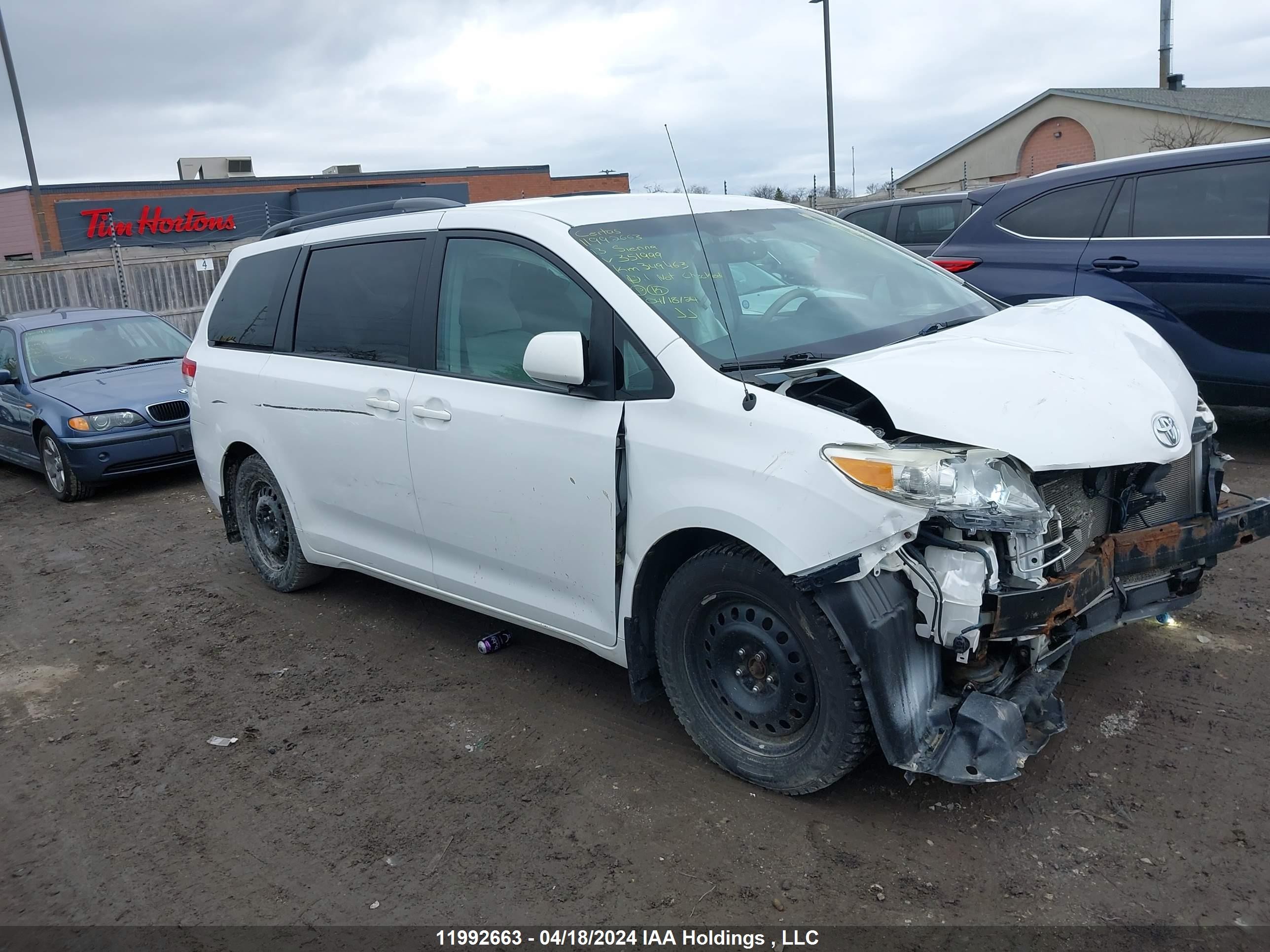 TOYOTA SIENNA 2013 5tdkk3dc9ds351999