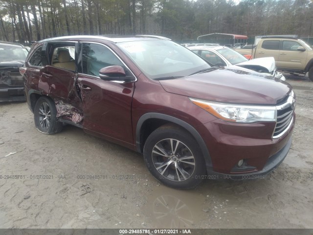 TOYOTA HIGHLANDER 2016 5tdkkrfh0gs123907