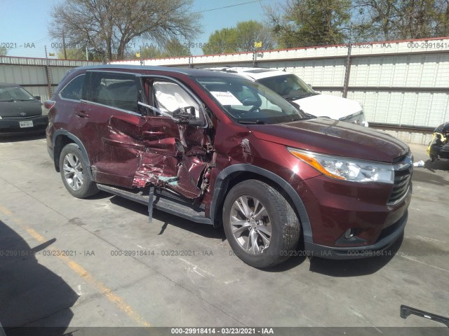 TOYOTA HIGHLANDER 2014 5tdkkrfh3es031493