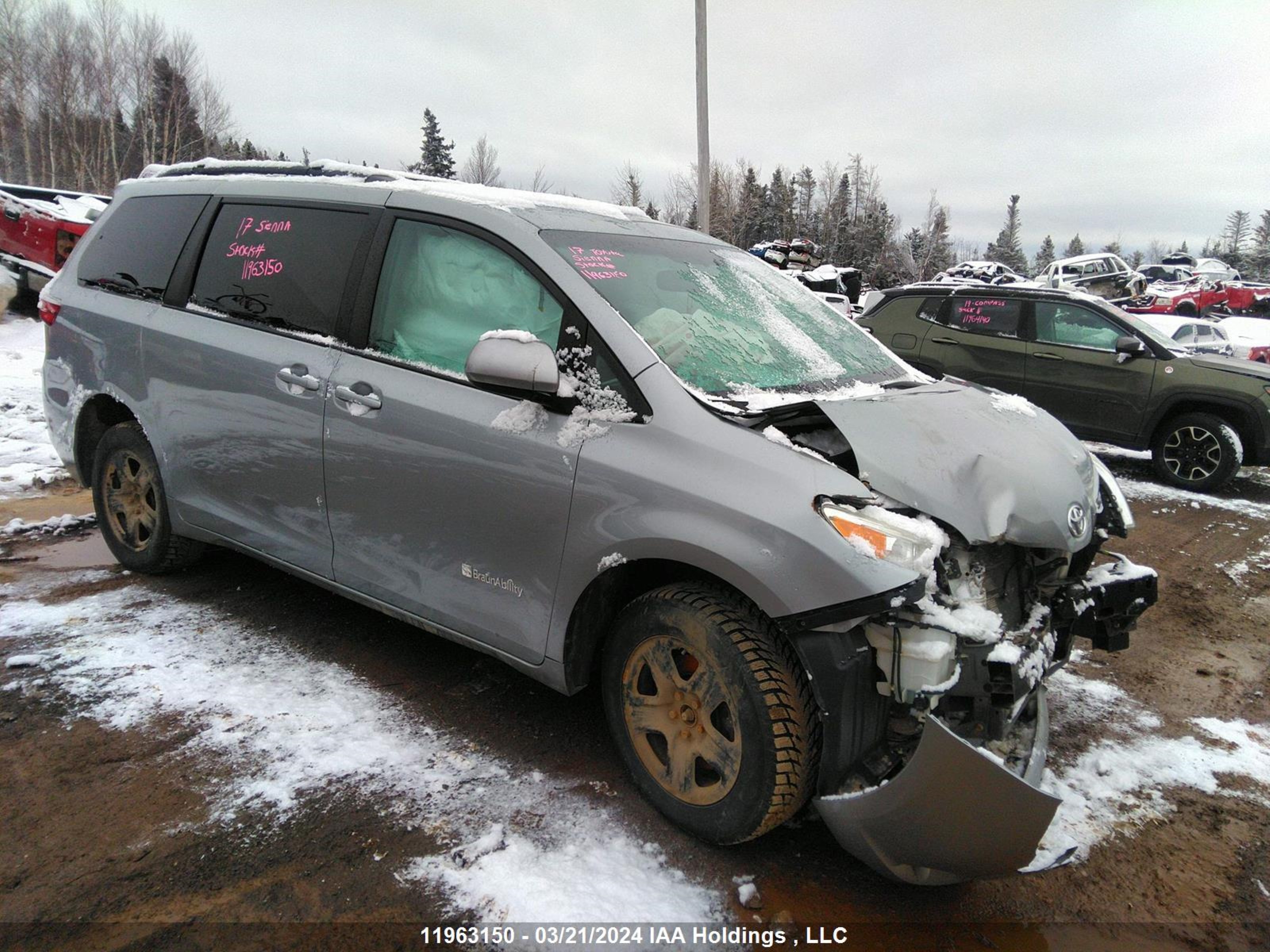 TOYOTA SIENNA 2017 5tdkz3dc6hs809399