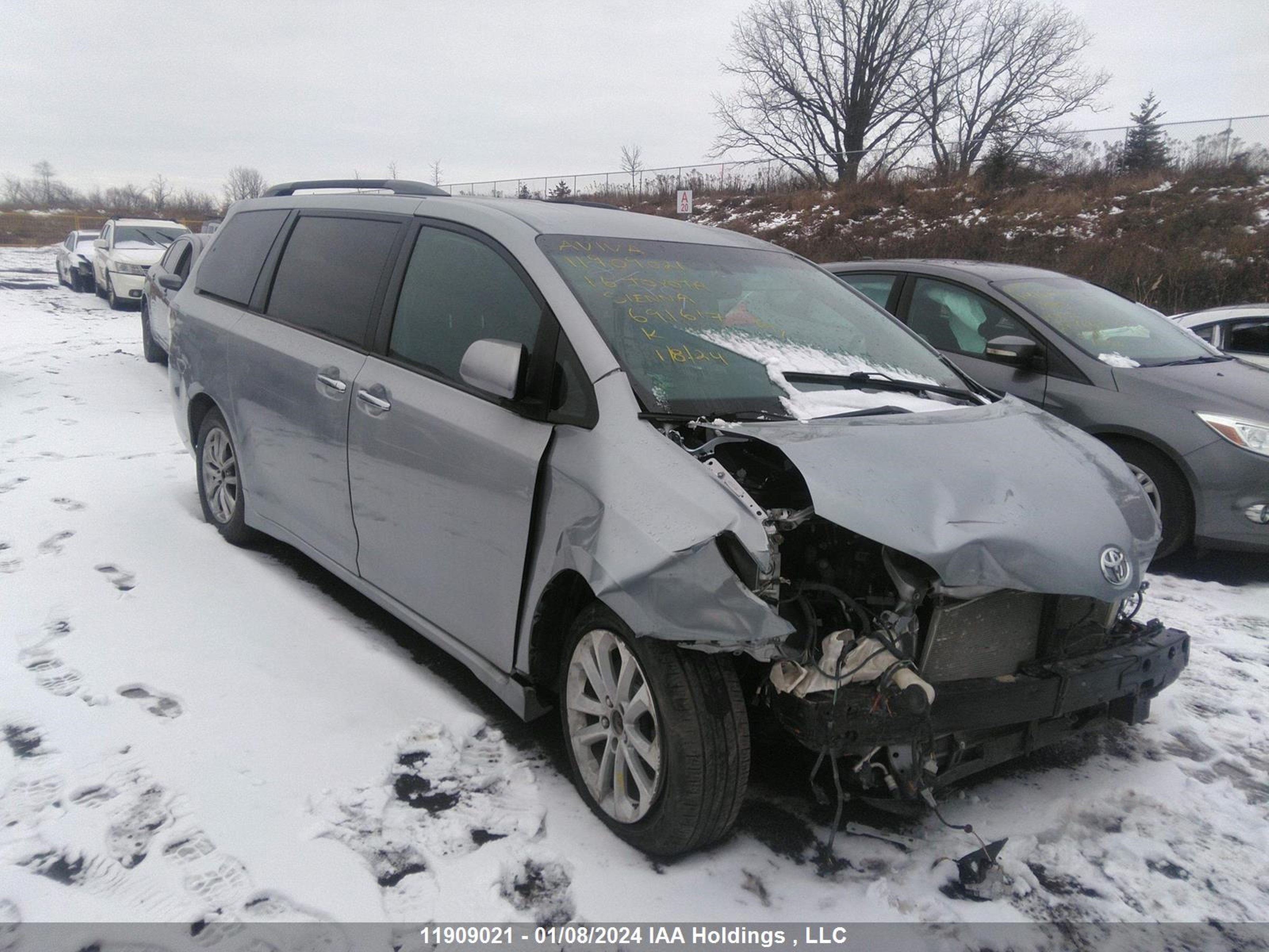 TOYOTA SIENNA 2016 5tdxk3dc0gs691617