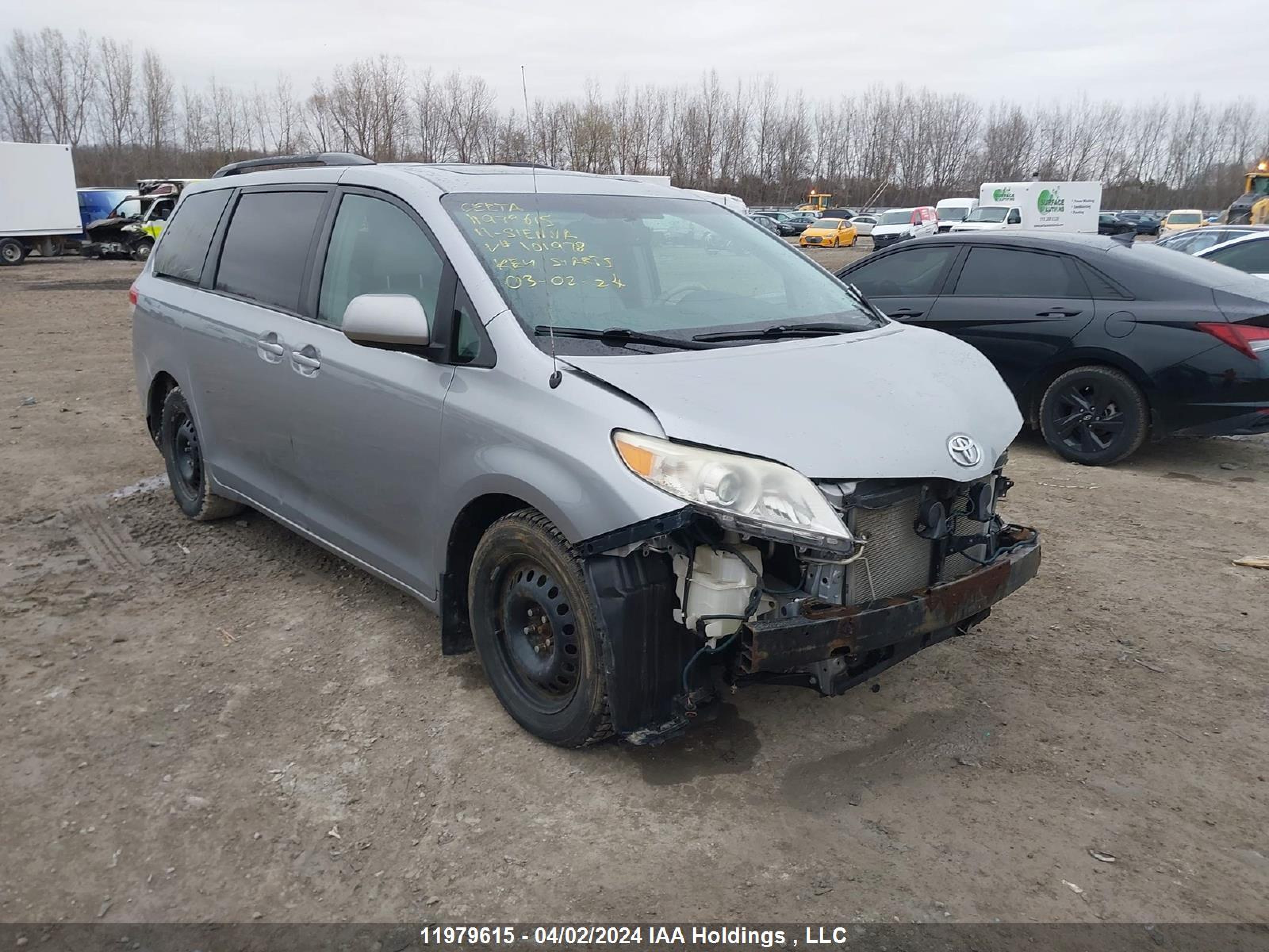 TOYOTA SIENNA 2011 5tdyk3dc2bs101978