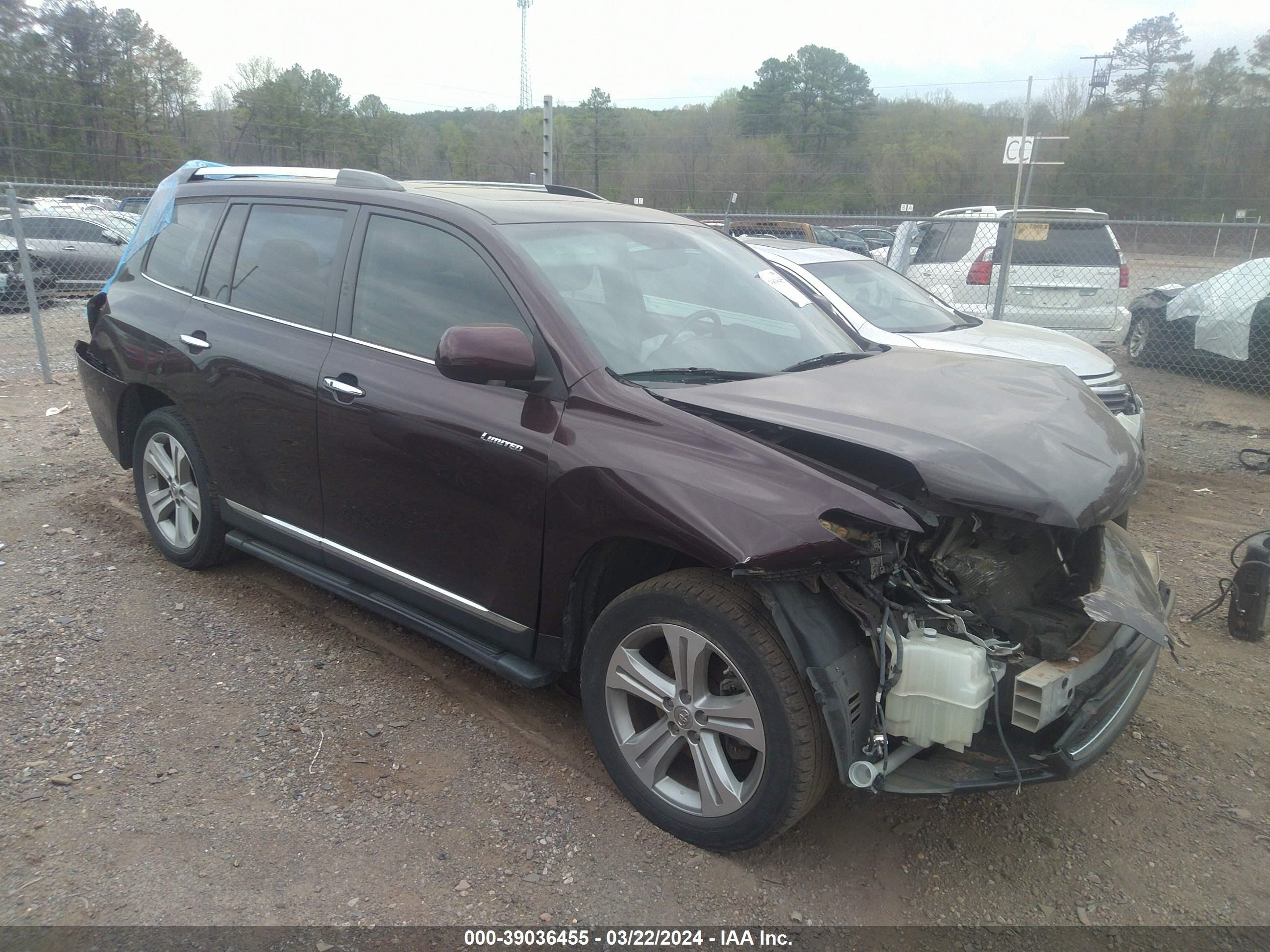 TOYOTA HIGHLANDER 2013 5tdyk3eh1ds113987