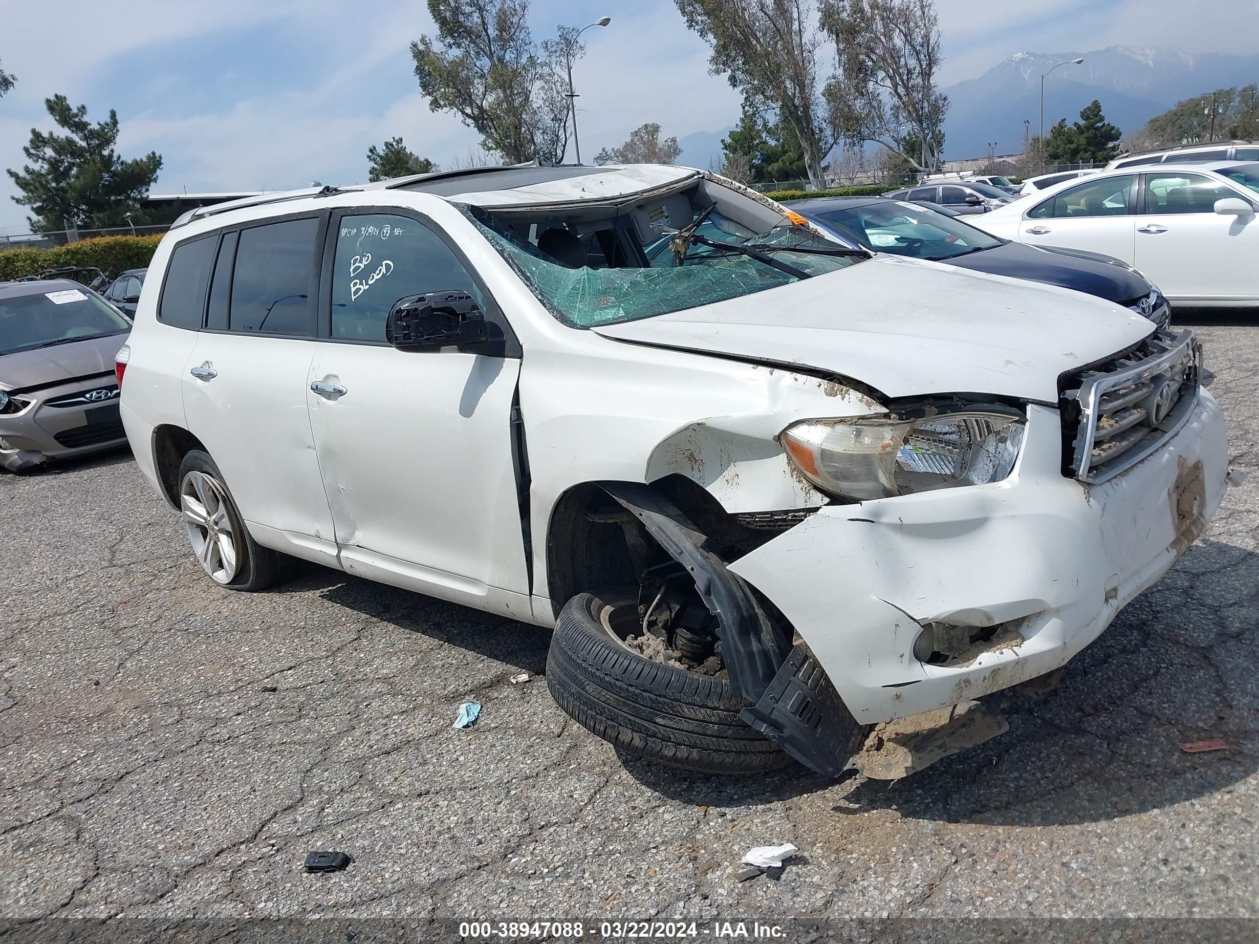 TOYOTA HIGHLANDER 2010 5tdyk3eh2a5008370