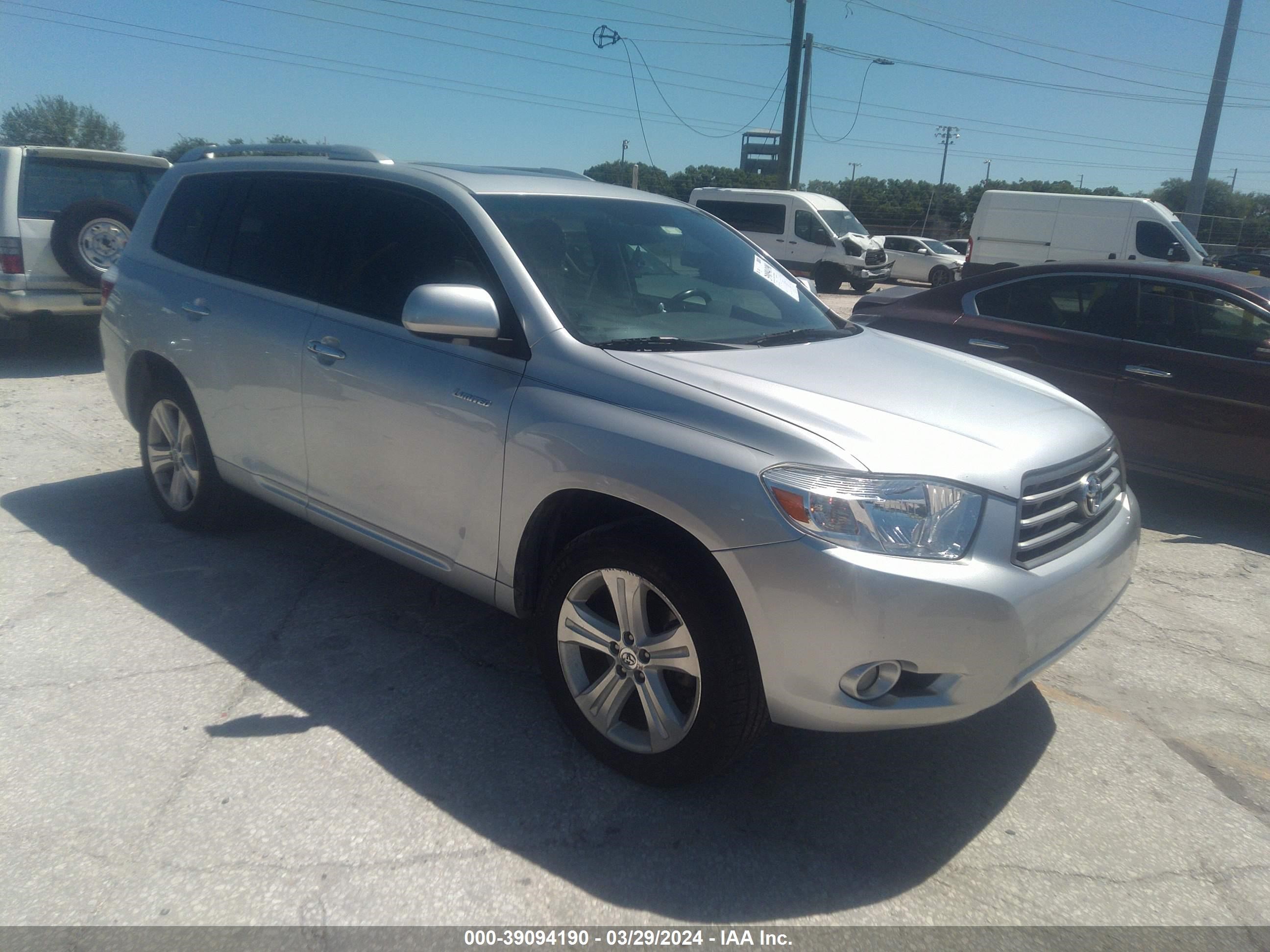 TOYOTA HIGHLANDER 2010 5tdyk3eh9as007069