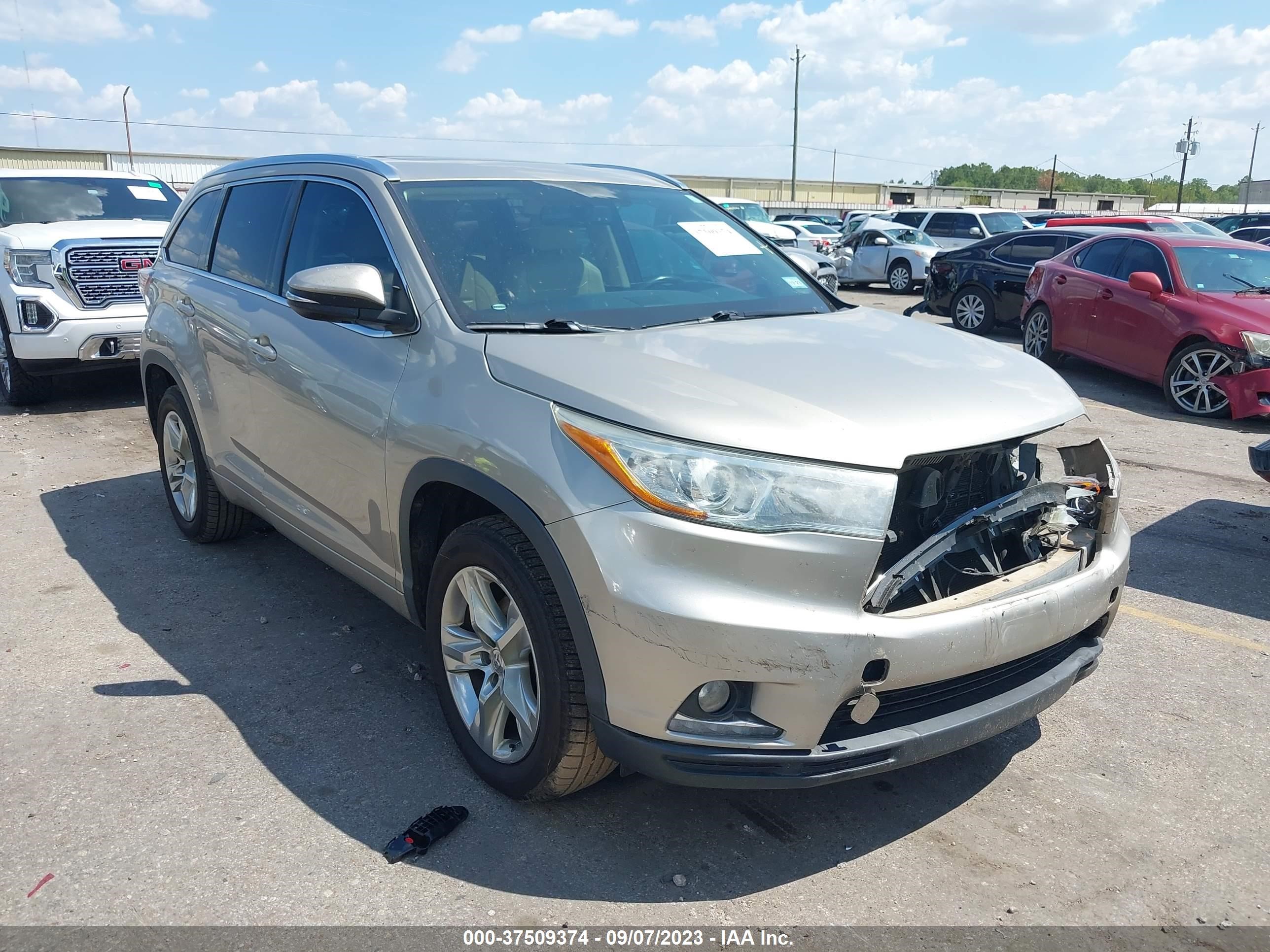 TOYOTA HIGHLANDER 2014 5tdykrfh2es020883